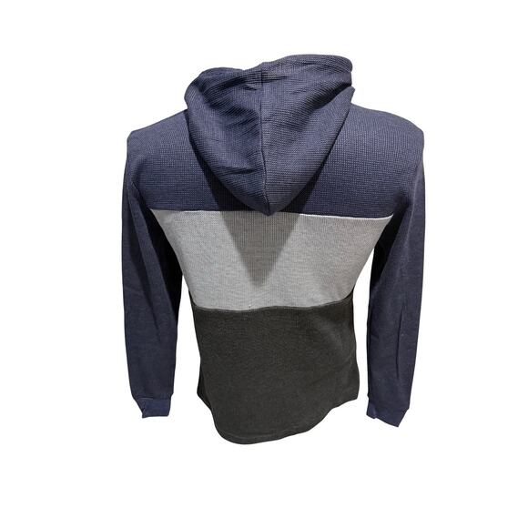 Hudson & Barrow NYC Colorblock Hoodie Men’s Small Blue Gray Casual Pullover - Picture 4 of 5